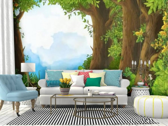 Amazon Cartoon Summer Scene With In The Forest Nobody On
