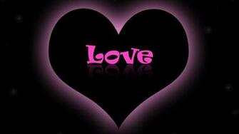 Pink Love Wallpaper Black Background Cool