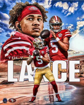 Guido Brown On San Francisco 49ers Gold Nfl Football