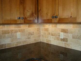 Backsplash Tile Subway Travertine Kitchen