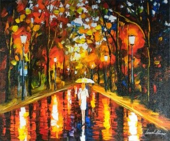 Leonid Afremov Oil Painting Art Palette Knife Desktop HD Wallpaper