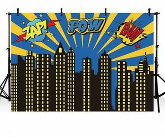 Custom Vinyl Photography Background Zap Pow Bam Superhero Newborn