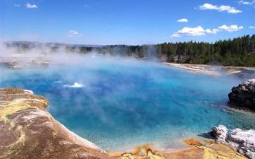 Hot Spring Wallpaper Top Background