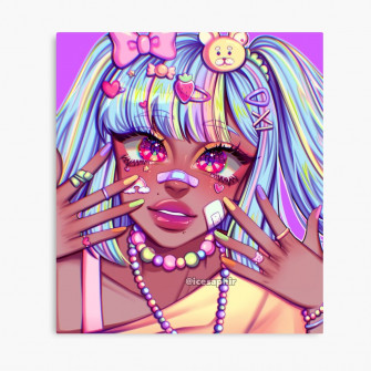 Decora Black Girl Art Print By 1cesaphir