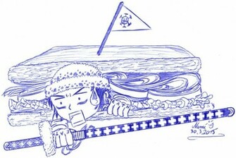 One Piece Trafalgar Law Sandwich By Nami Blue