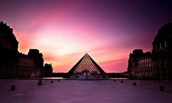 Sunset Louvre Museum Wallpaper Allwallpaper In