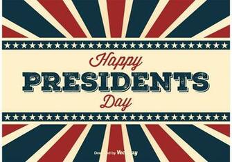 Retro Presidents Day Poster Vector Art