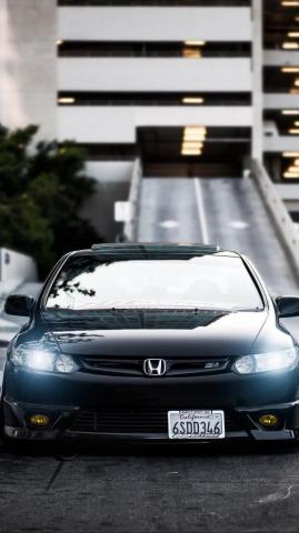 Wallpaper Honda Civic Si Black