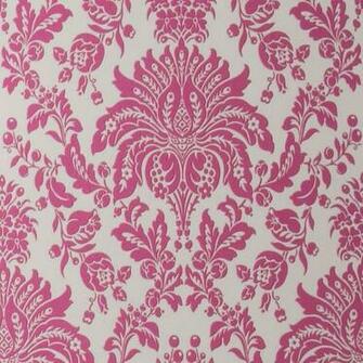 Super Fresco Flock Effect Elizabeth Pink Silver 10m