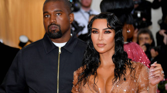Kim Kardashian And Kanye West Pose For A Photoshoot At