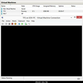 Virtual Machine Connection Window See Attached Image Only Black