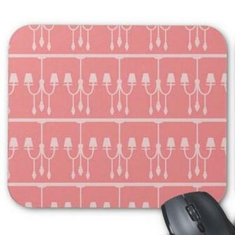 Damask Chandelier Wallpaper Print Pattern Mouse Pad