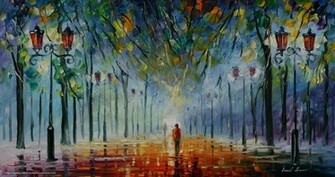 Wallpaper Leonid Afremov Picture People Lights