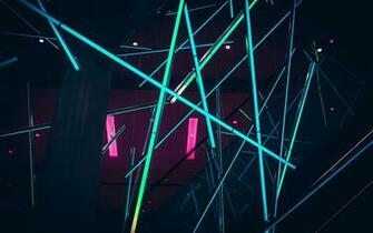 Wallpaper Lasers Neon Installation Colorful