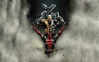 Wallpaper Deadpool Weapon Cable Spiderman Superheroes