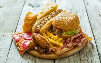Image Chips Hot Dog Hamburger Finger Cheese Fast