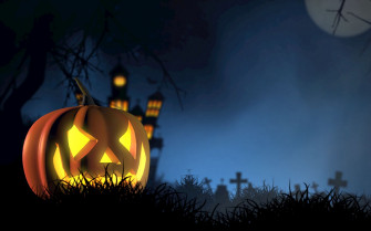Wallpaper Halloween Pumpkin Spooky Face
