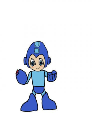 Mega Man Drawing By Chibi Mario