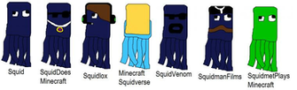 Minecraft Squidtubers By Clockworkmelody