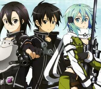 Sword Art Online Kirito Sinon Android Wallpaper