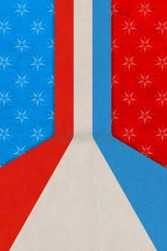 Red White And Blue Abstract iPhone Wallpaper