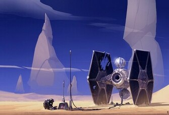 Wallpaper Art Star Wars Spaceship Tie Starfighter Fighter