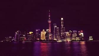 China Neon City Light Cityscape Wallpaper HD 4k