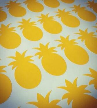 Home Nursery Kids Pineapples Wall Decals Faux Wallpaper