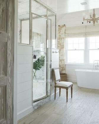 Shiplap Shower Frame Transitional Bathroom John Hummel
