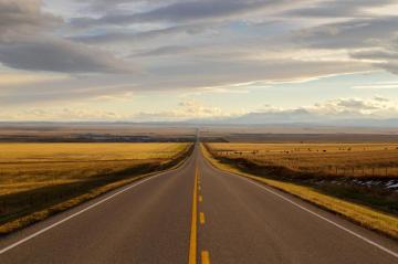 Wallpaper Road Blue Sky Mountain Canada Field Highway