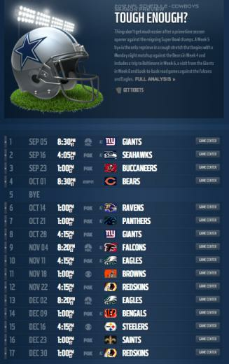 Cowboys Schedule