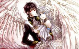 Anime Couple Hug Wallpaper