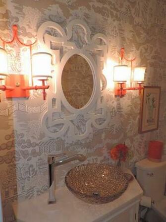 Color Of The Glass Vessel Glows Against Thibaut Luzon Wallpaper