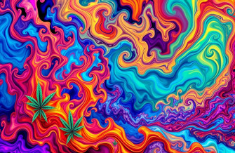 Psychedelic Weed Wallpaper