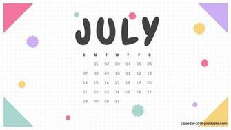 July Calendar Wallpaper