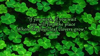 Four Leaf Clover Wallpaper Clovers Ella Higginson