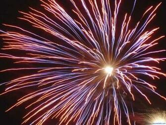 Fireworks Explode In Red White And Blue 4th Of July Background
