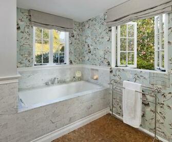 Bathroom Wallpaper Traditional Santa Barbara By
