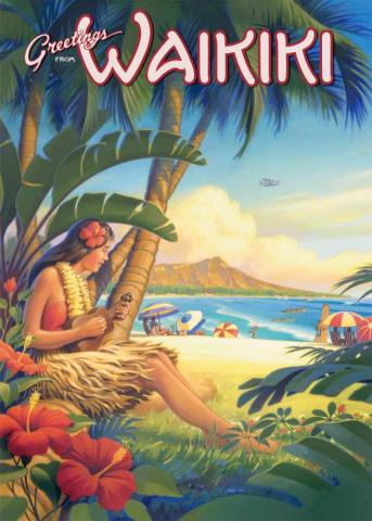 Posters Kerne Erickson Vintage Art Print Travel