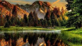 Picturesque Mountain River Wallpaper HD