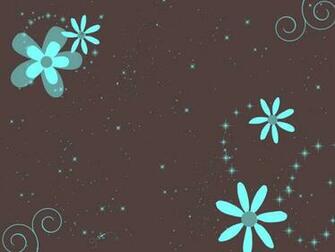 Brown And Teal Flower Abstract Wallpaper