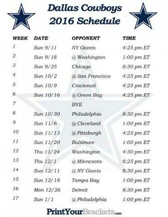 Dallas Cowboys Schedule Wallpaper Printable