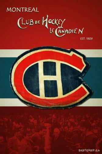 Canadiens iPhone Wallpaper Sketched