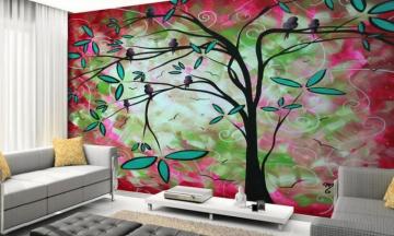 3d Photo Wallpaper For Living Room Tv Backside Wallcovering Wall
