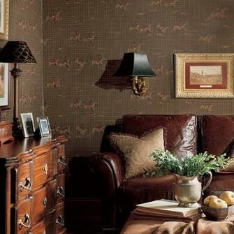 Thibaut Repertoire Tally Ho Black T5682 Select Wallpaper