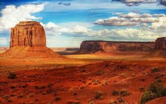 Canyon Desert Cloudy Sky Wallpaper