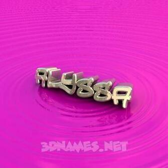 Pre Of Pink Graffiti For Name Alyssa