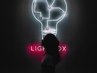 Neon Silhouette Girl Light Bulb Backlight Background Toppng
