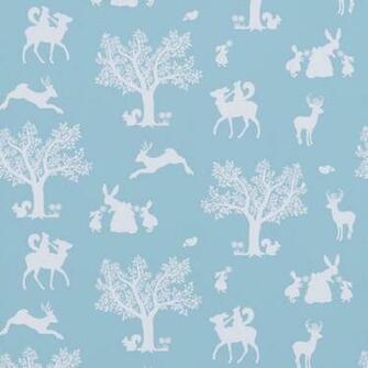 Home Enchanted Wood Wallpaper Duck Egg Blue