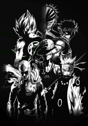 Saitama Naruto Uzumaki Monkey D Luffy Goku Natsu Dragneel And